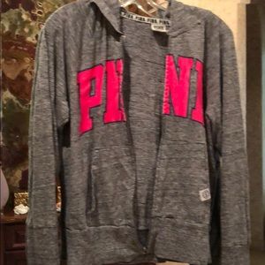 3/&25 💋gray and pink Victoria secrets Pink Hoodie